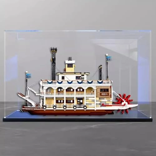 Acrylic Display Case - for Lego 21356 Canal Steamship Block Model