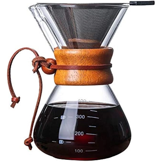 N\P Coffee Pot With Strainer Filter - Transparent 6X165X10Cm