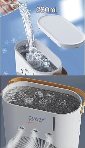 Portable AIR Conditioner - USB Rechargeable 280ml Water Tank Remote control