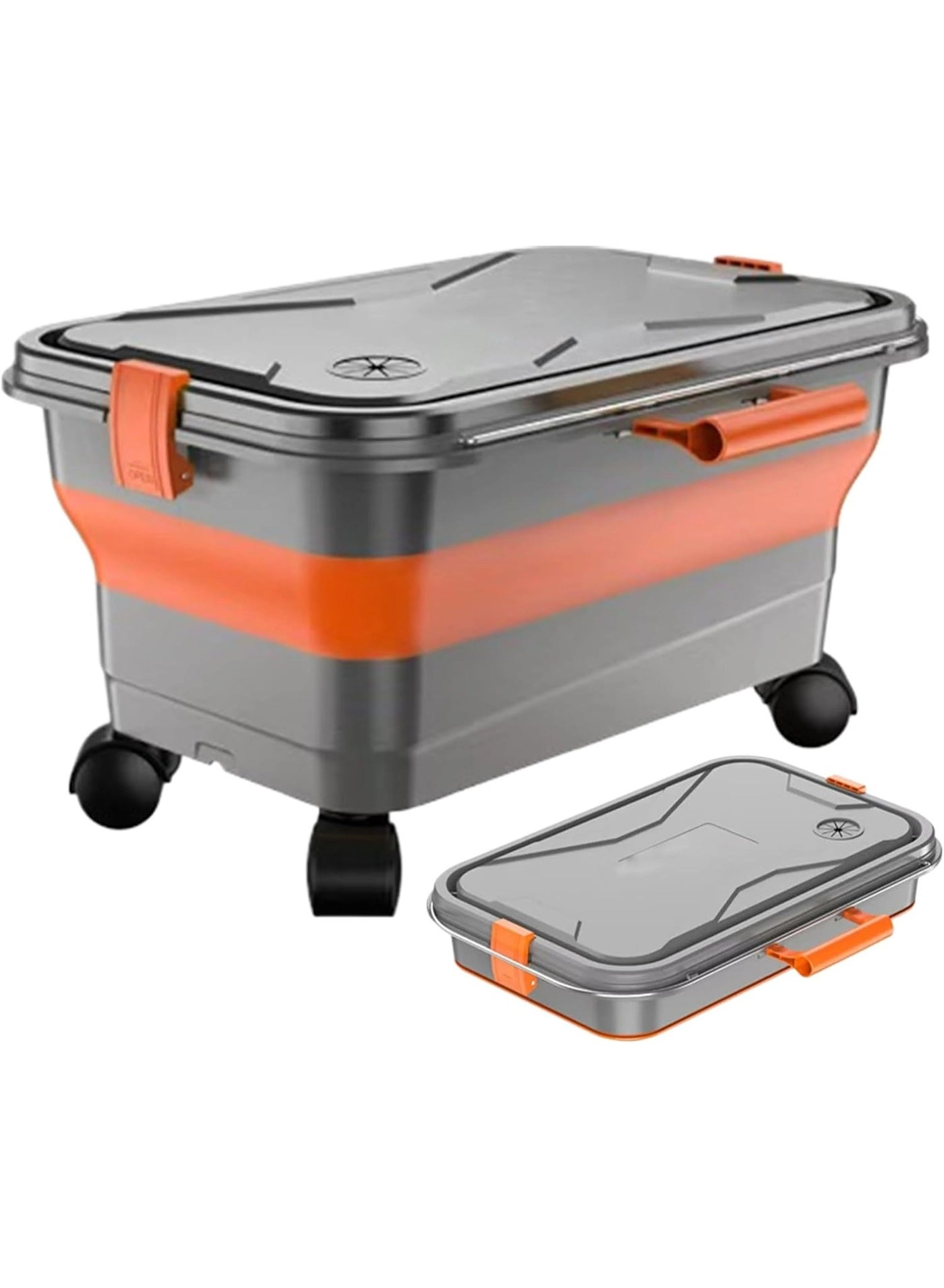 Collapsible 5.5 Gallon Bucket - Foldable Wheels & Handle