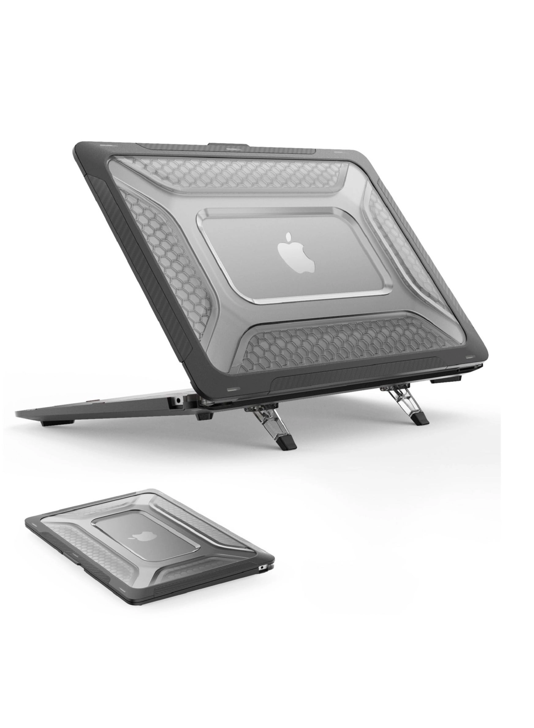 SYOSI MacBook Air Case for 15-Inch Laptop (2023) - Hard Shell Folding Stand