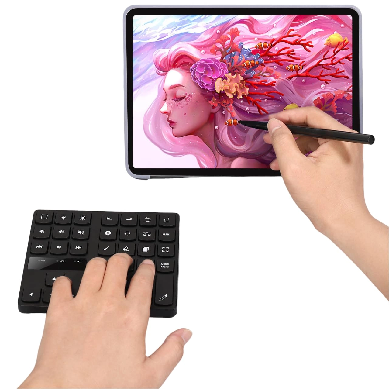 Zopsc Keyboard for Procreate - One Handed Ergonomic 35 Shoutcuts