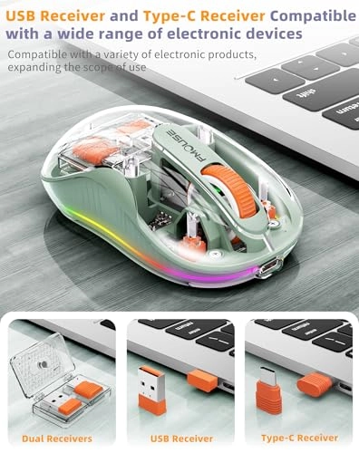 Transparent RGB Tri-Mode Mouse - Wireless