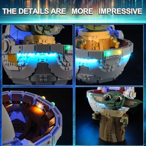 LED Light Kit for LEGO 75403 Grogu with Hover-Pram