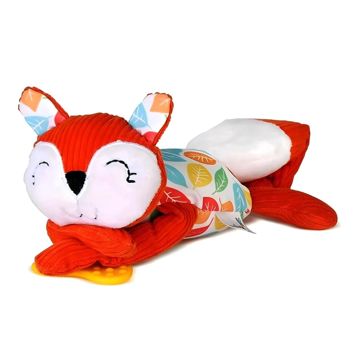 Nuluv Squirrel Hanging Cot Stroller Teether Toy - Orange 3 Months