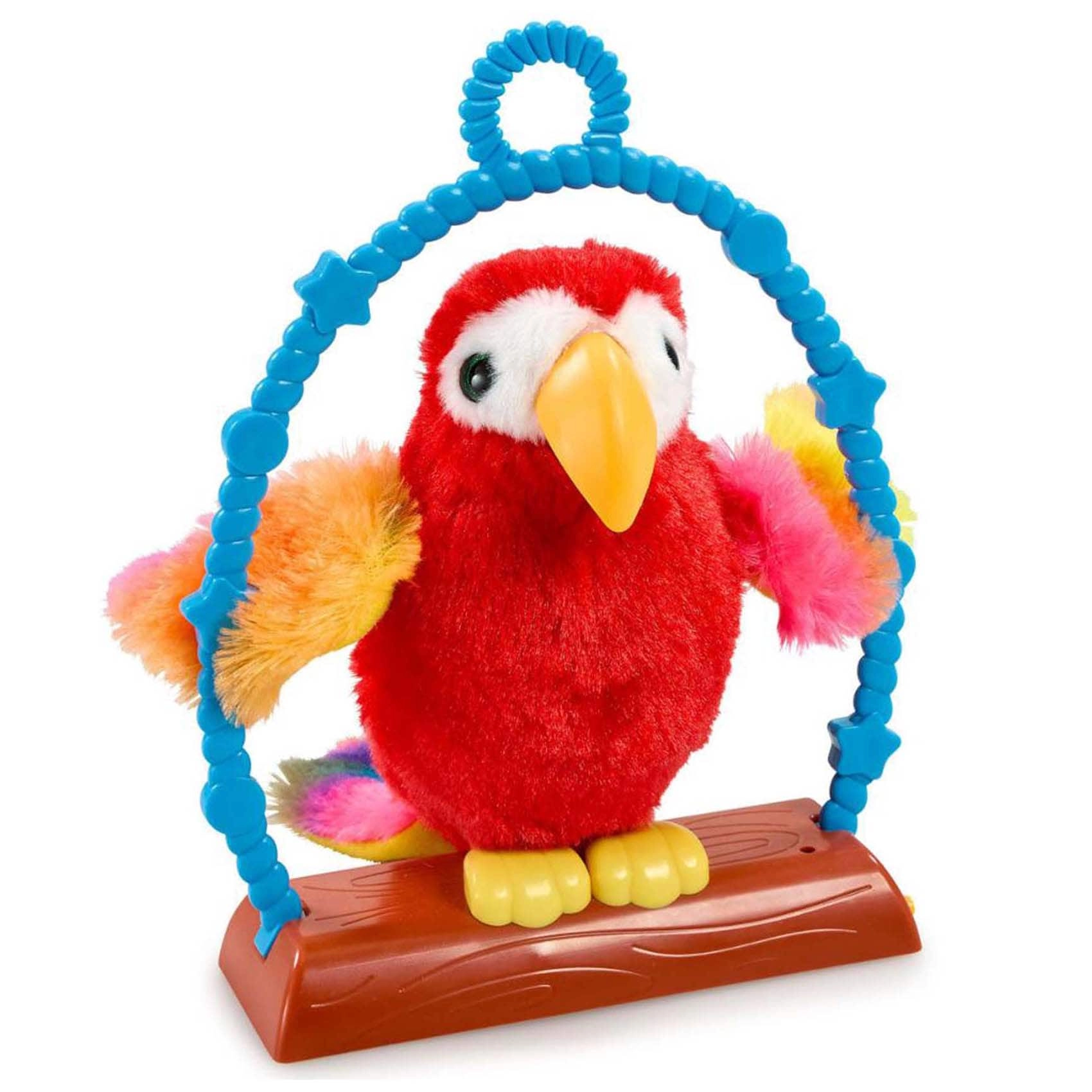 Carrefour Pitter Patter Pets Talk Back Parrot - Voice activated multi-colored plush