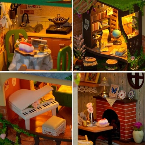 Miniature Wooden Dollhouse Furniture Kit - Creative Room 1:24