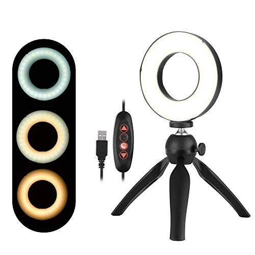 Ring Light LED - 6" Tripod 3 Light Modes