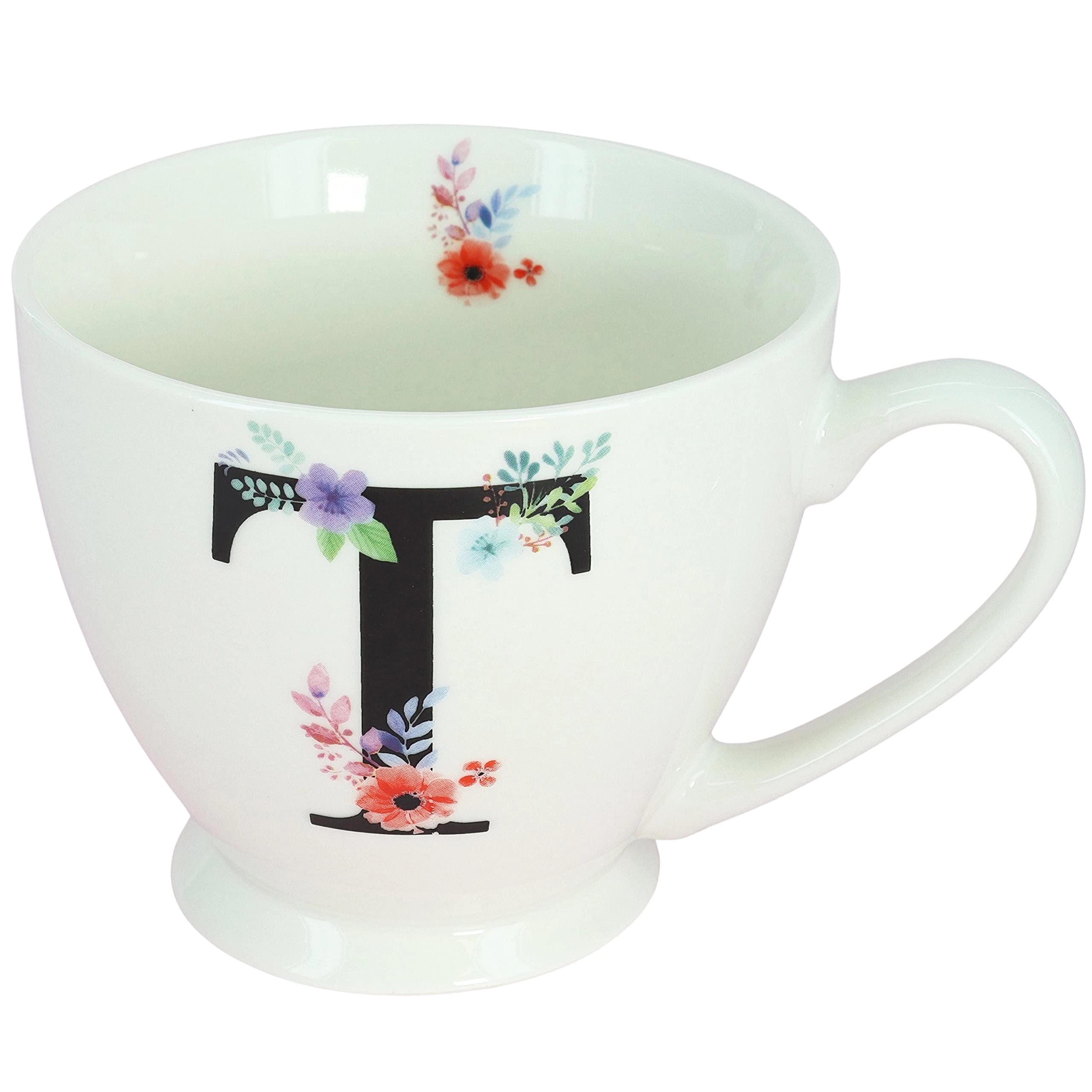 Blossom Monogram Ceramic Mug - 1 pcs - 450 ml
