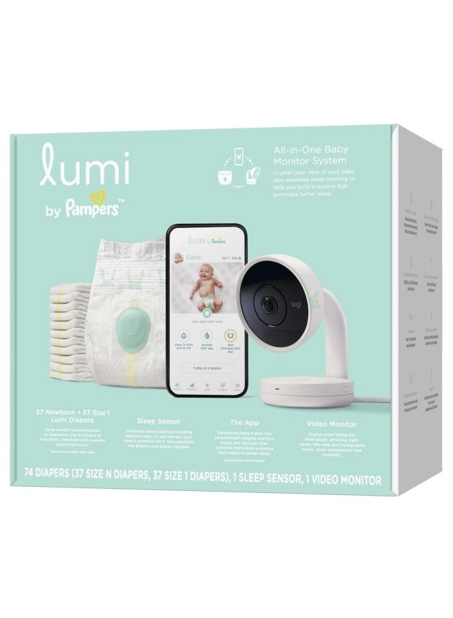 Baby Video Monitor - 1080p HD 180° ultra-wide vision