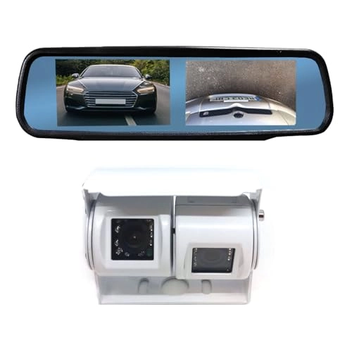 Dual Motorhome Reversing and Rearview Camera - Night vision Phono cabling 720p