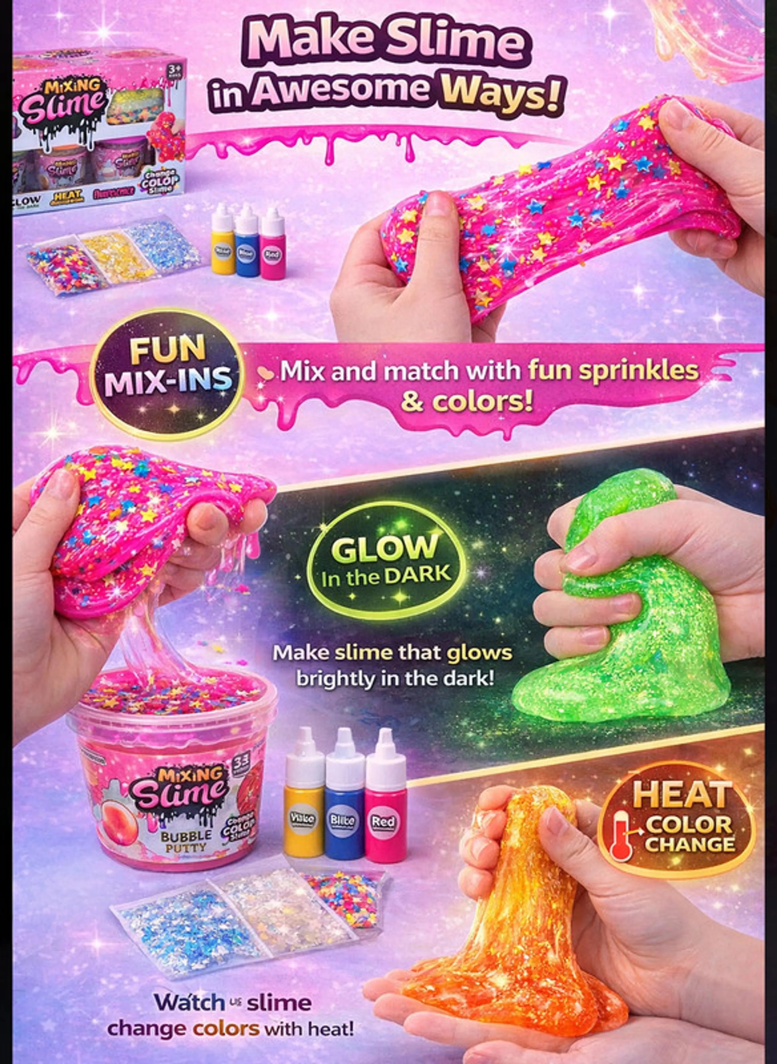 Mixing Slime - 3+ years 3 pcs