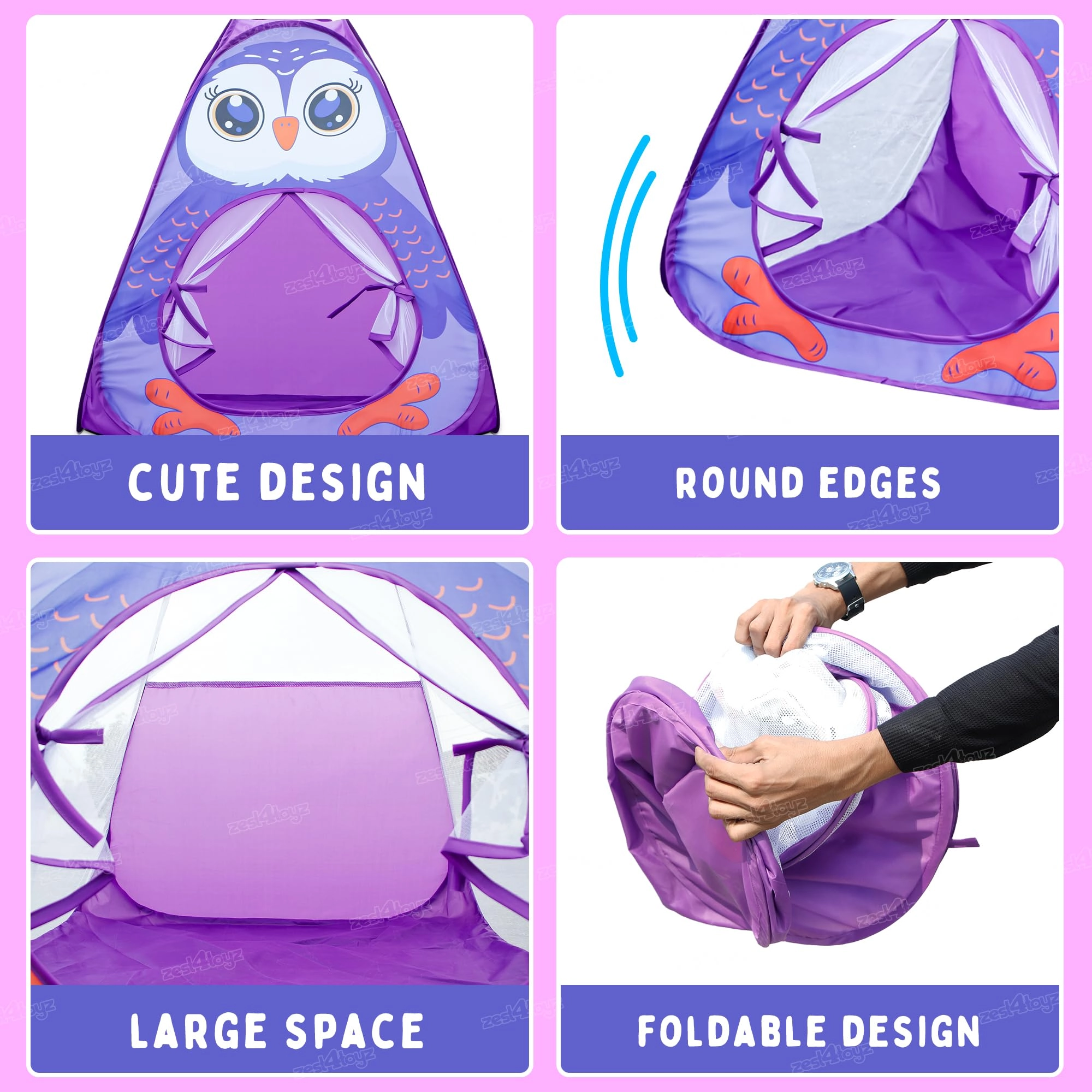 Pop Up Tent - Pop Owl Purple