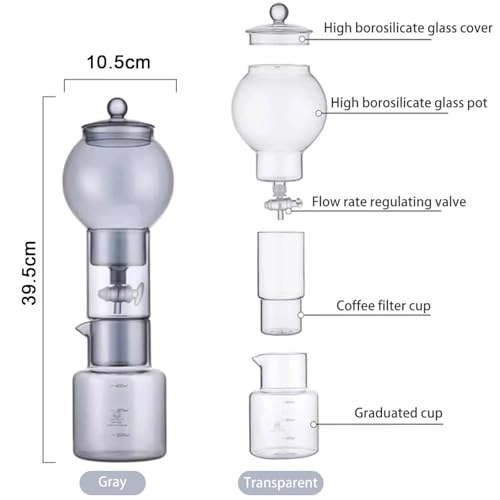 Cold Brew Coffee Maker - 600ml Adjustable Drip Valve