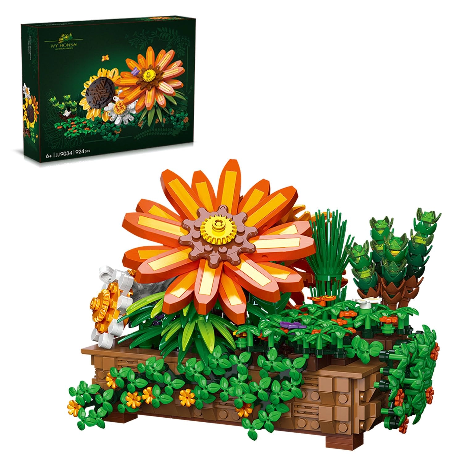 QLT QIAOLETONG Sunflower Flowers Building Set - 924pcs