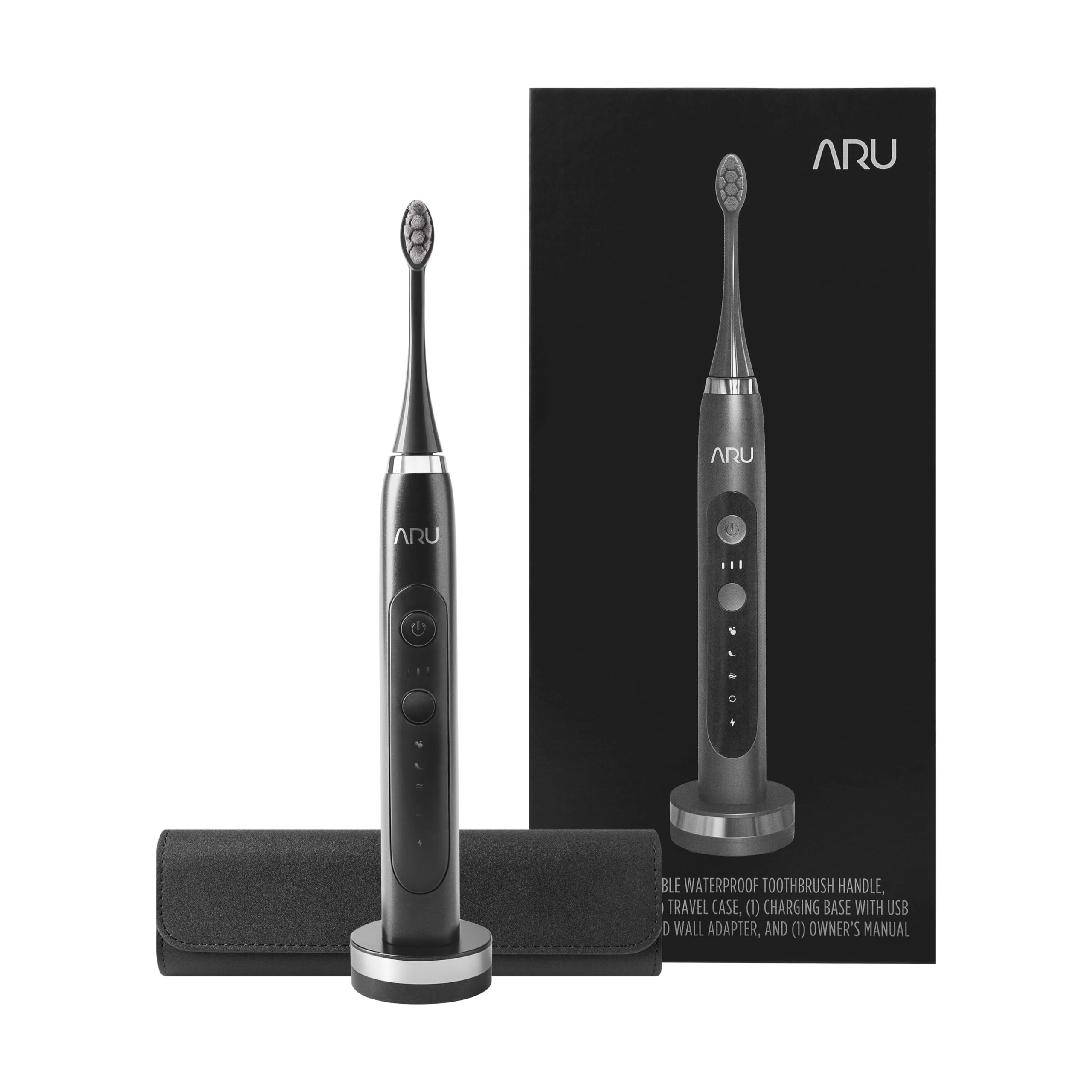Ashtel Studios Sonic Toothbrush Starter Kit - 45+ Days Battery Arctic White 3 cleaning modes