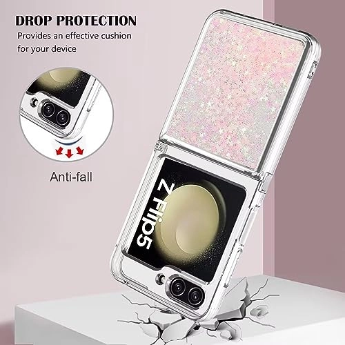 Sparkle Floating Liquid Case - Polyurethane Silicone for Samsung Galaxy Z Flip 5