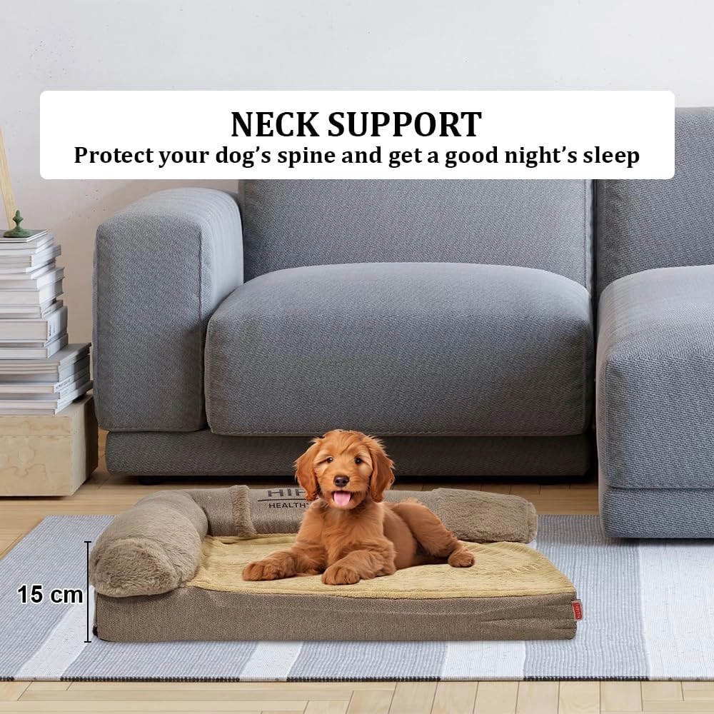 Dog bed with bolsters - 60 cm L memory foam