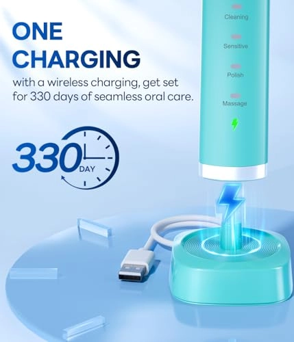 8 Replacement Heads - Kids Sky Blue