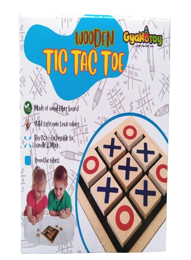 GYANOTOY Wooden Tic Tac Toe - 5 Years+ 9 Blocks