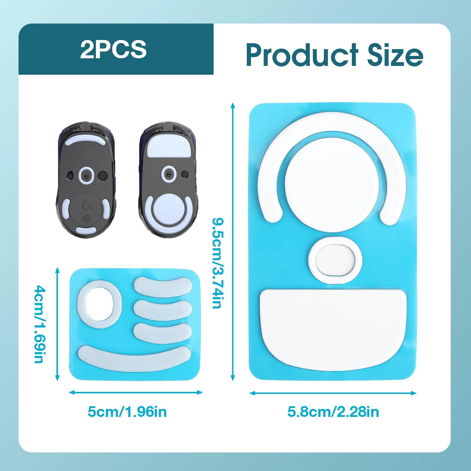 Mouse Feet Stickers - 2pcs ICE Version