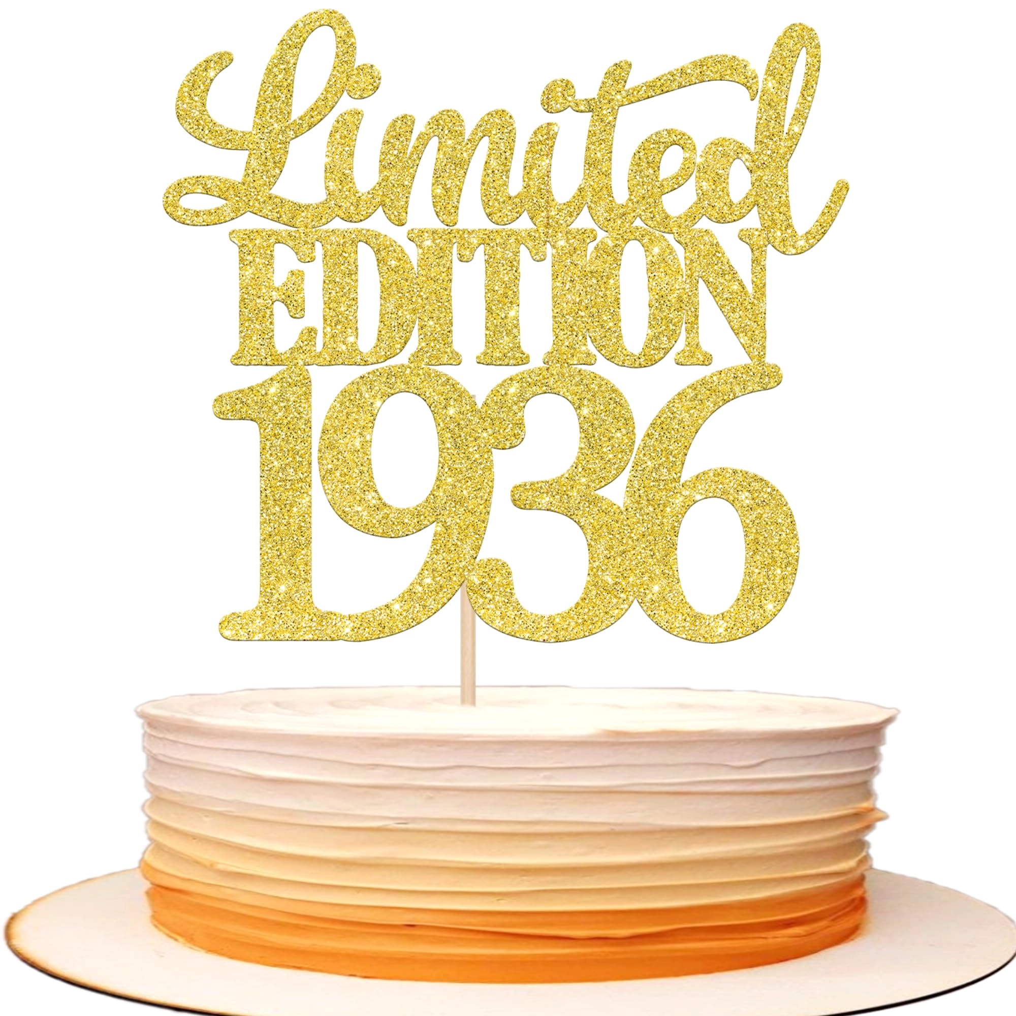 SYKYCTCY Happy 90th Birthday Cake Topper - 1 pcs Birthday