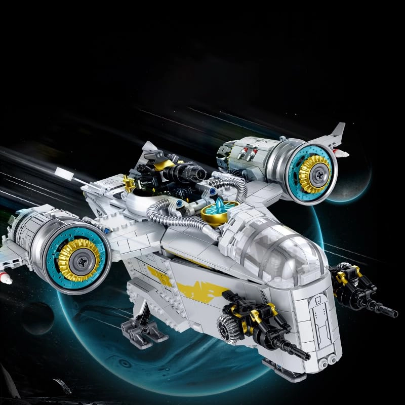 Menbis Narwhalsc MOC SF/SW Starship - 1127 pcs
