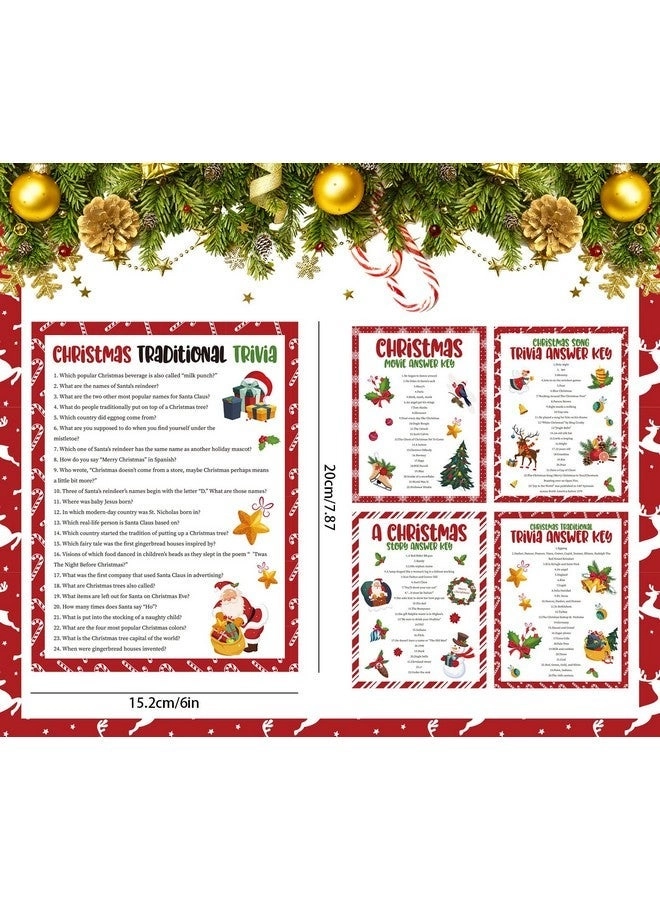 Christmas Trivia Game Cards - 5 years and up 84Pcs