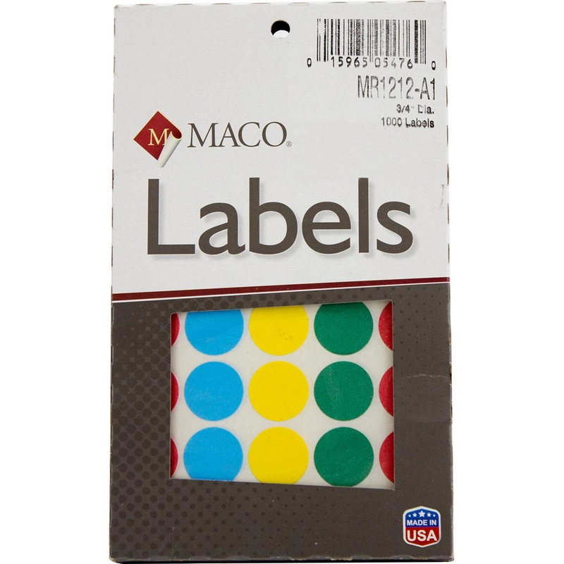 Color Coding Labels - 768 Labels .25 in ( 6.35 mm )