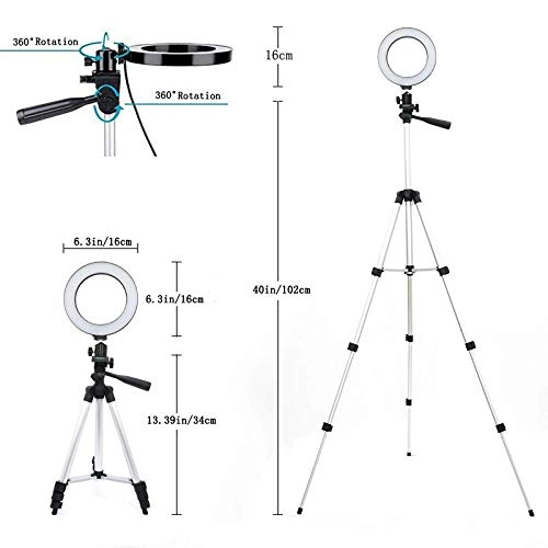 Ring Light LED - 6" Tripod 3 Light Modes