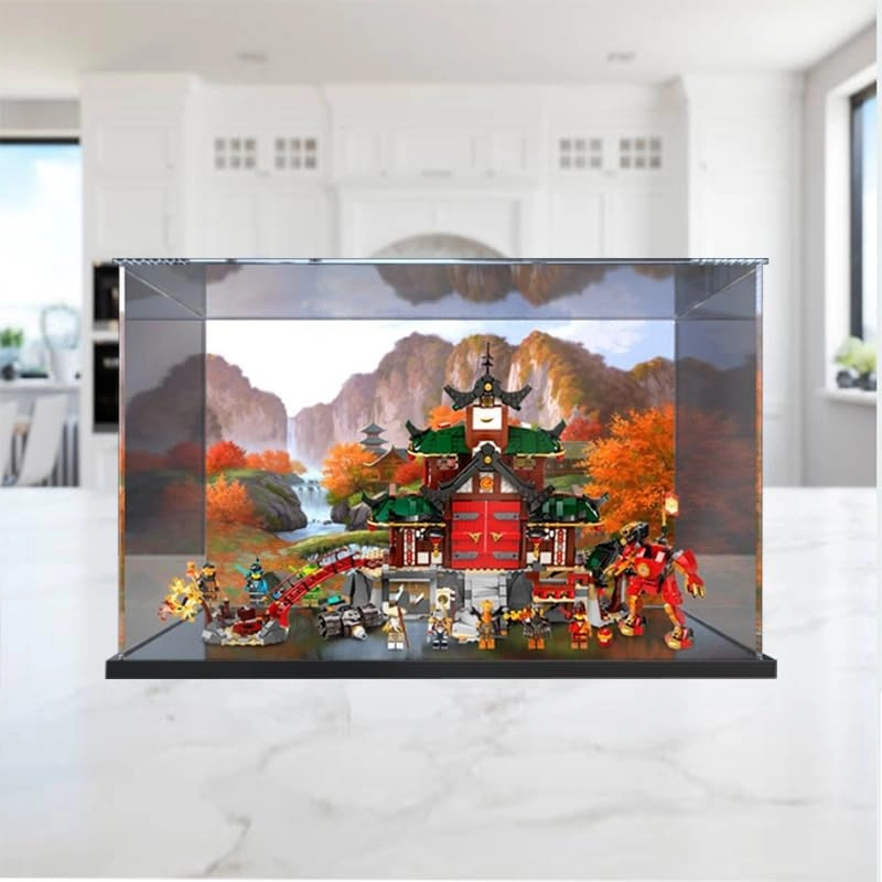 Acrylic Display Case - 23.62x15.74x11.81in Acrylic + Wood-Plastic Composite