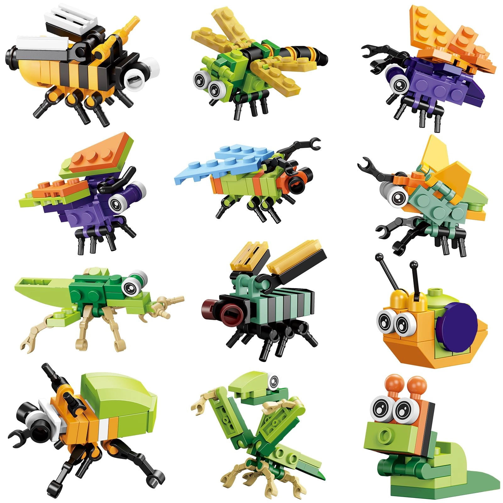 BRICHBROW Animal Building Blocks - Insects 12 pcs