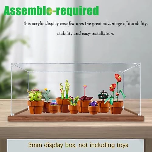 Acrylic Display Case - 15.74x7.87x7.87inches Wooden Base