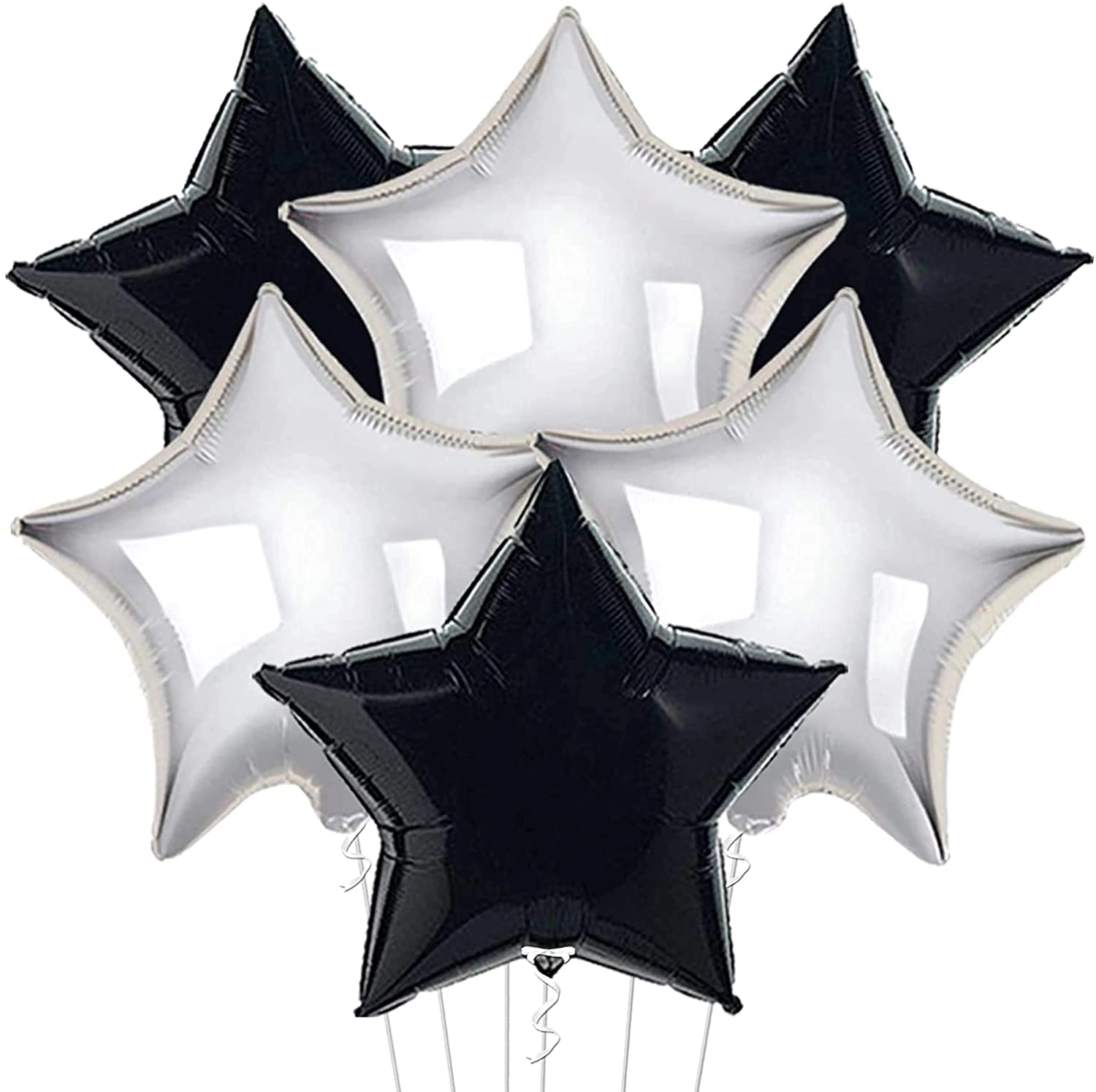 Star Foil Balloons - 6-Pieces Wedding Anniversary Birthday