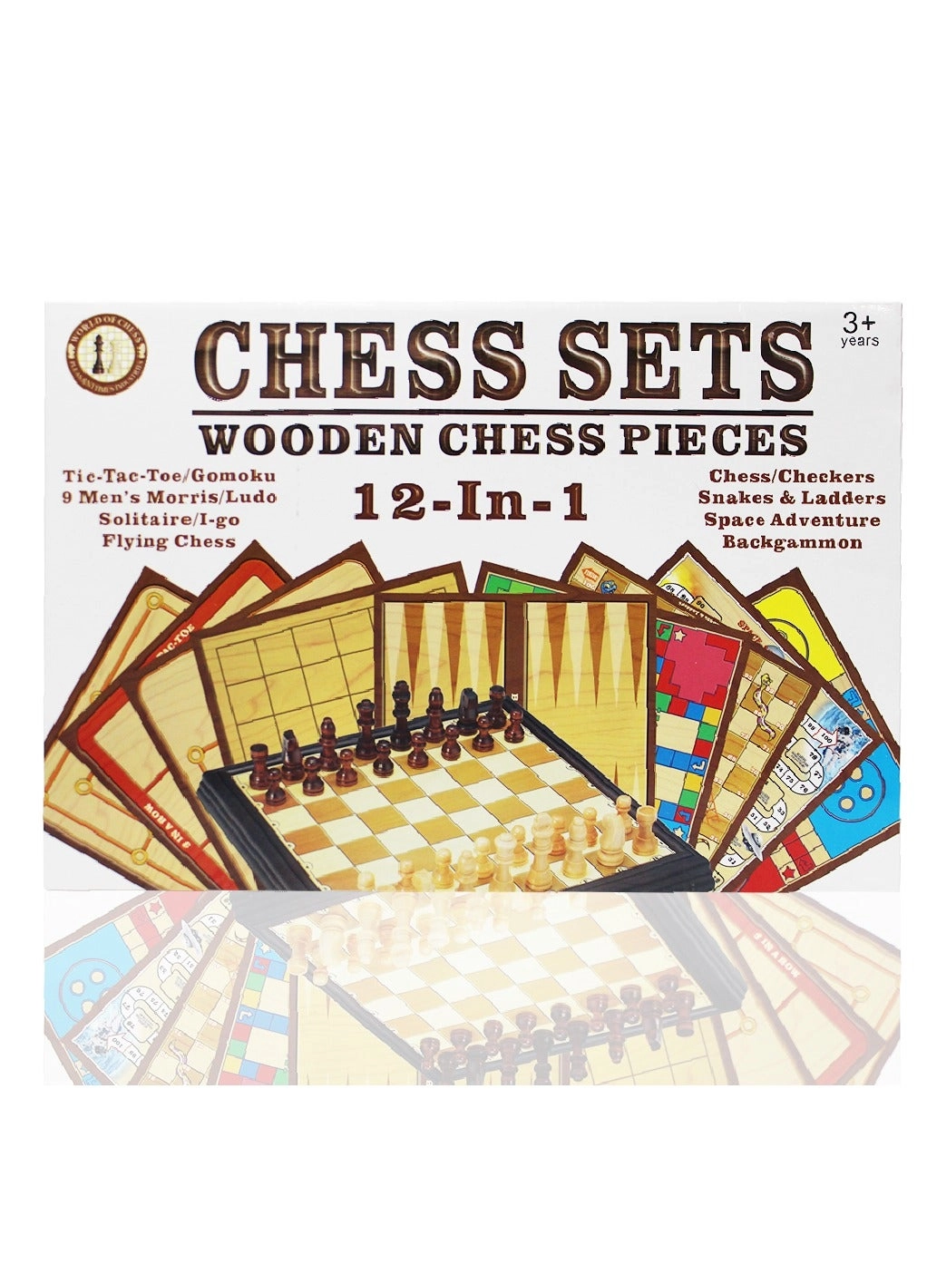 12-in-1 Portable Board Games Set