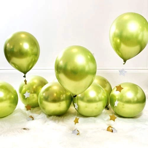 Chrome Metallic Balloons - 100 Count Baby Shower, Birthday, Christmas, New Year, Valentine's Day, Wedding