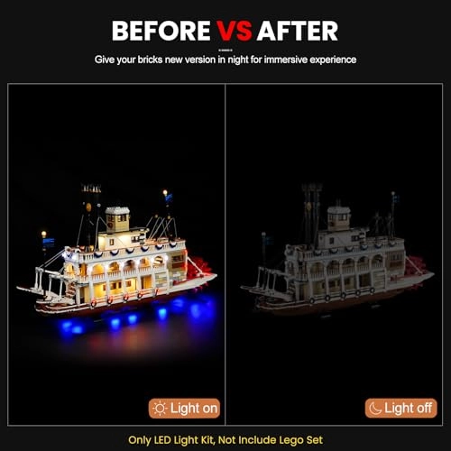 Light Kit for LEGO Ideas River Steamboat 21356