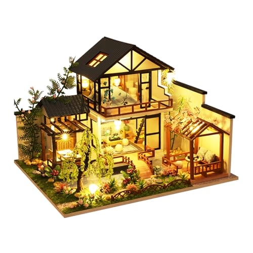 DIY Miniature House Kit - Bamboo Stream Courtyard