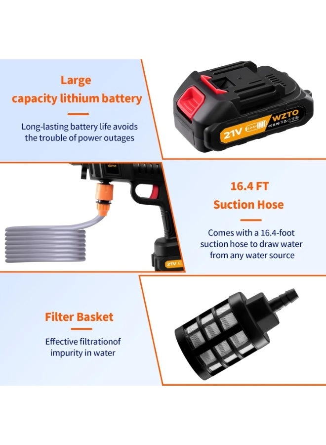 Cordless Pressure Washer - 1500W 60Bar/870 PSI 2 Battery