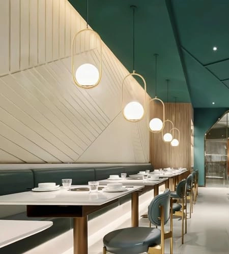 Modern Gold Globe Industrial Pendant Light - 100cm