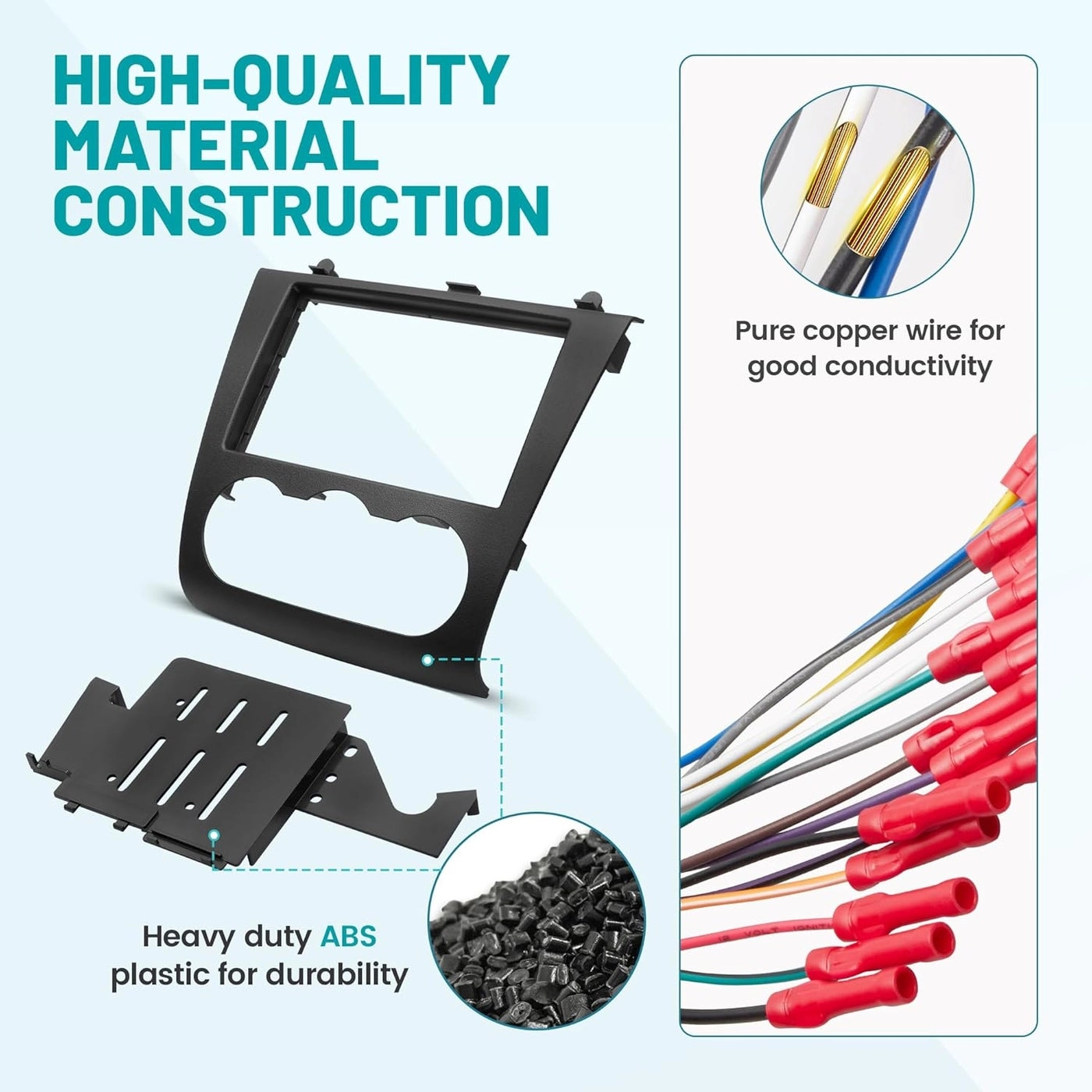 Double DIN Radio Dash Kit - Nissan Altima 2007-2012 Non Digital A/C Climate Control