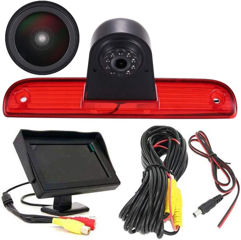 Reversing Camera + LCD Colour Display Monitor - Night vision AHD video signal or CVBS signal 1280 x 720 pixels
