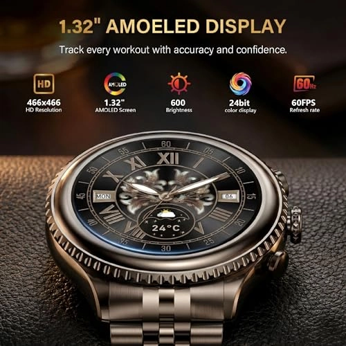 H67 - Rotating Bezel 1.32" AMOLED Bluetooth Call