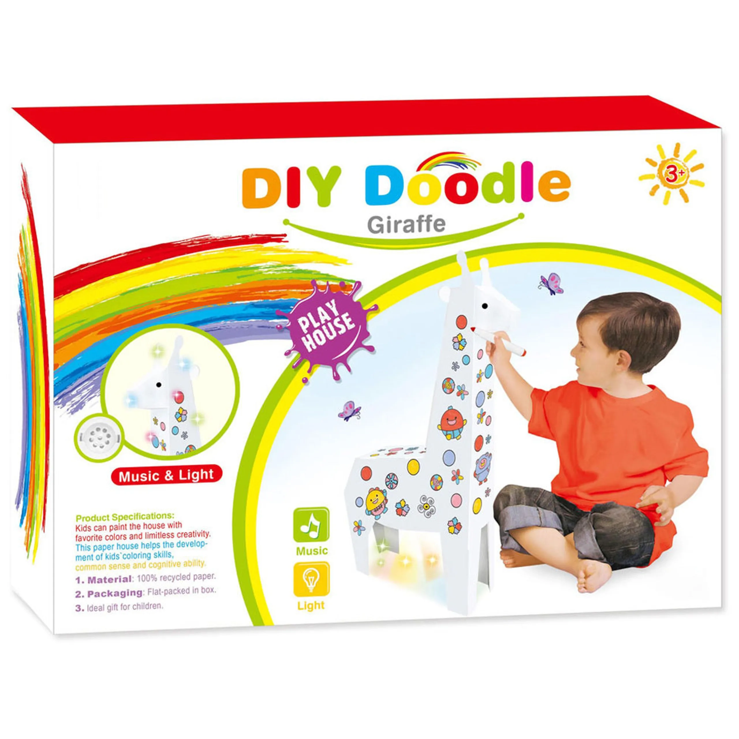 Diy Doodle Coloring Giraffe With Music And Light