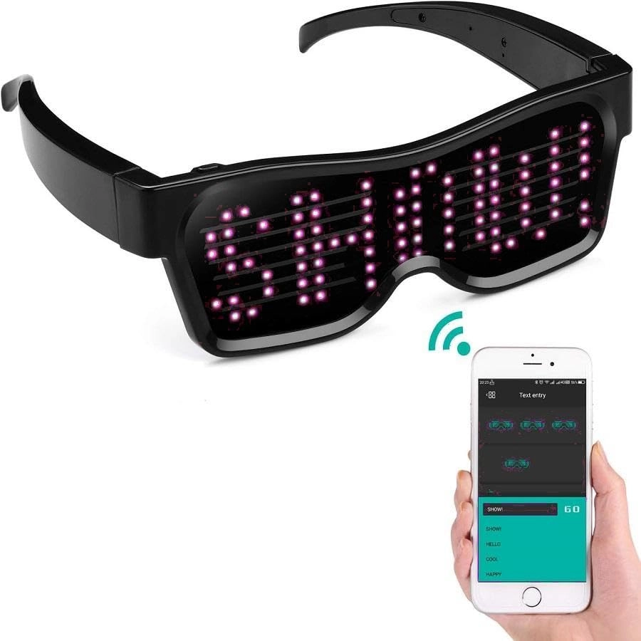 LED Glasses - Blue USB Rechargeable DIY