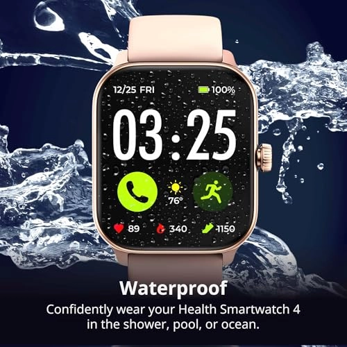 Health Smartwatch 4 - 1.85-inch AMOLED IP68 Waterproof 10+ Days Battery