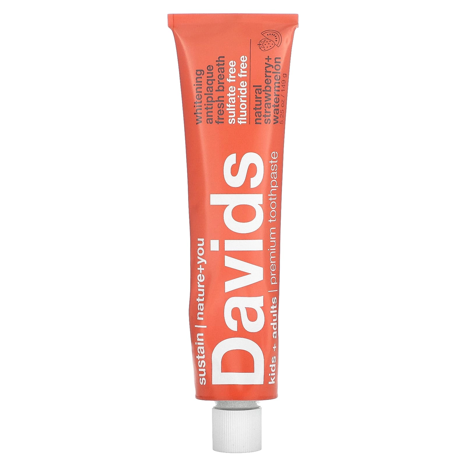 Davids Premium Natural Strawberry + Watermelon Toothpaste Kids + Adults 149 g
