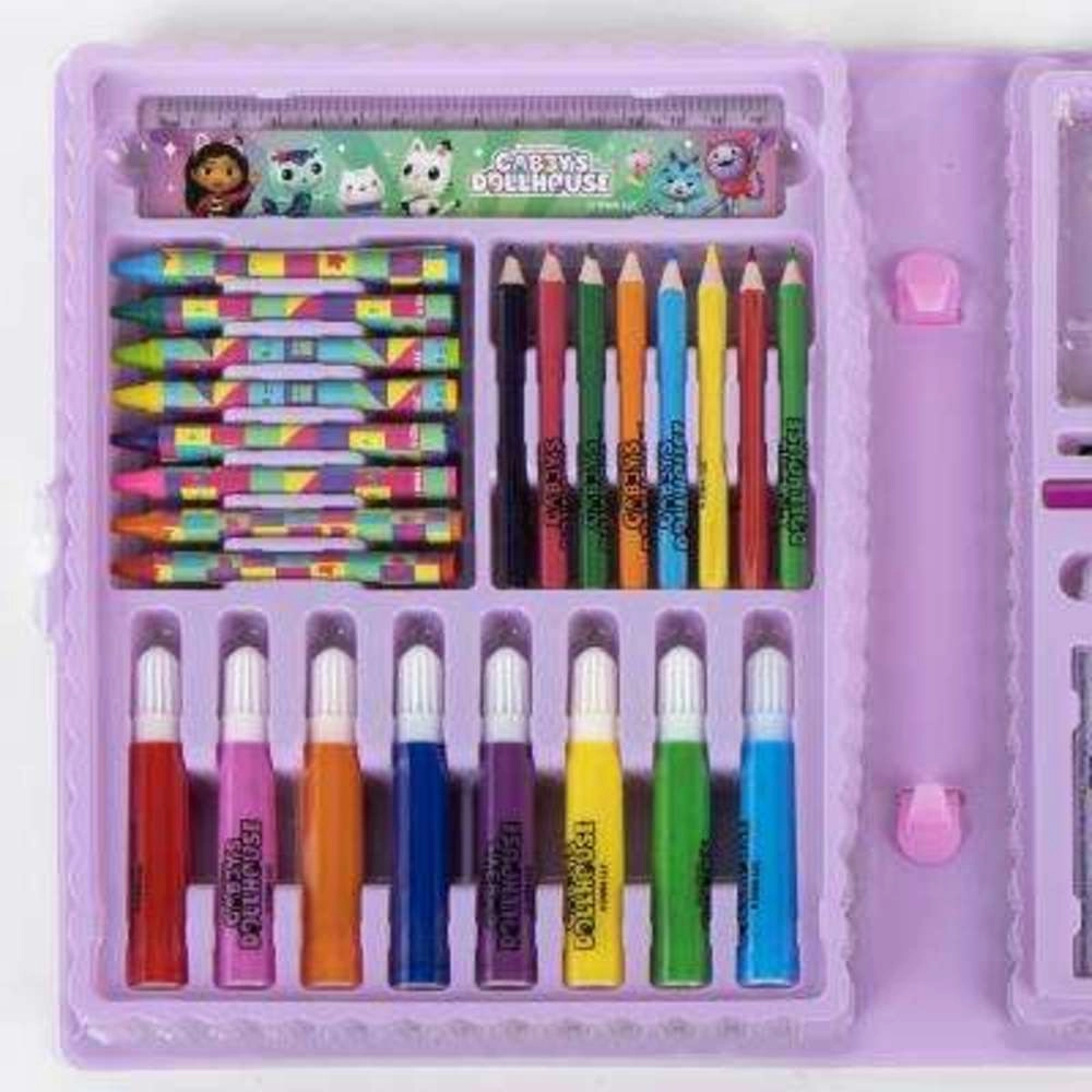 Gabby's Dollhouse - 43 Pc markers wax crayons watercolors color pencils