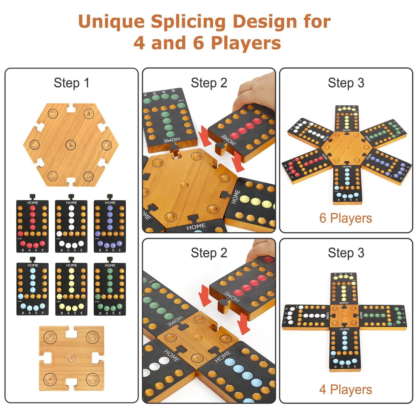 Marble Board Game - Wooden Portable