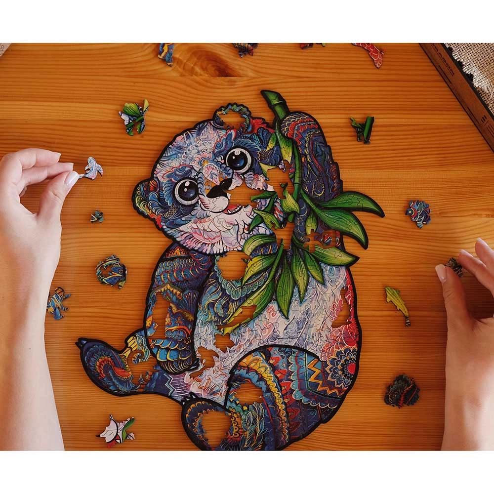 Serious Panda Wooden Puzzle (4107390-PANDA_M) - 215 pcs